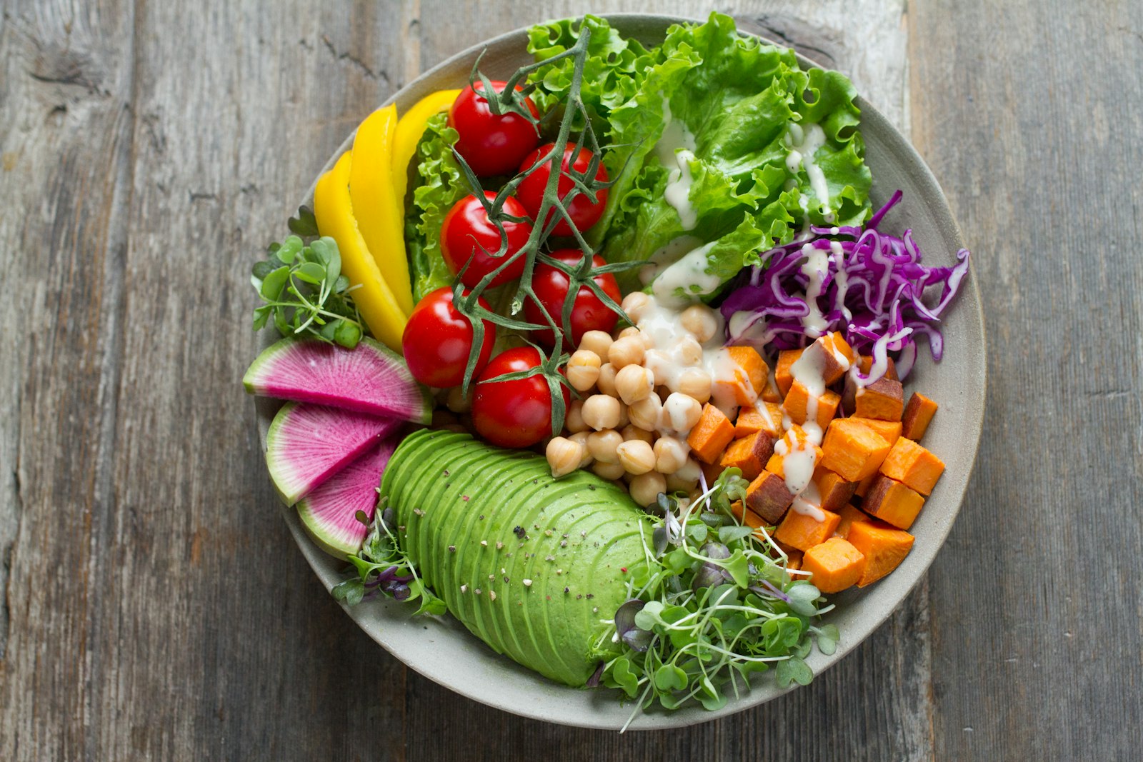 Colorful vegetable bowl